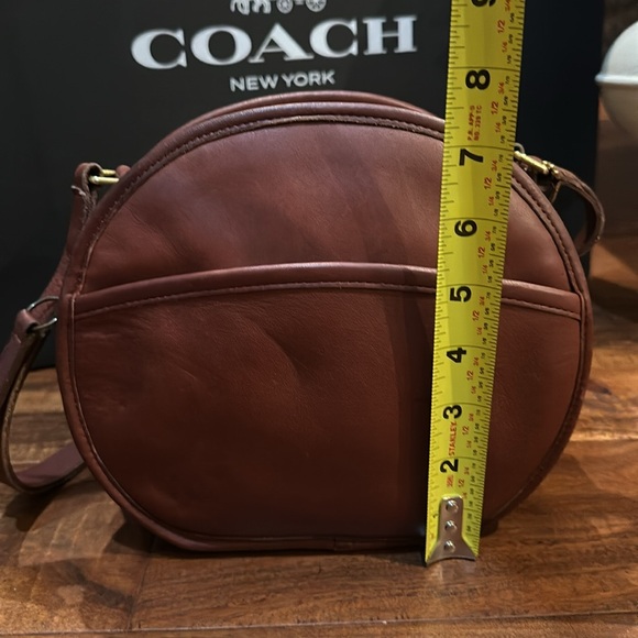 COACH 9901 Vintage Leather Chester Canteen Purse Crossbody Bag brass Zipper - Picture 10 of 11